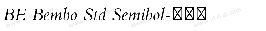 BE Bembo Std Semibol字体转换